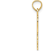 14K Yellow Gold "Daddy's Girl" Heart with Banner Pendant - 23mm in Length by Oro Pregiato