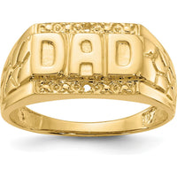 14K Yellow Gold Dad's Ring Mounting - Tapered Band Design by IBGoodman