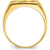 14K Yellow Gold Dad's Ring Mounting - Tapered Band Design by IBGoodman