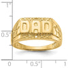 14K Yellow Gold Dad's Ring Mounting - Tapered Band Design by IBGoodman