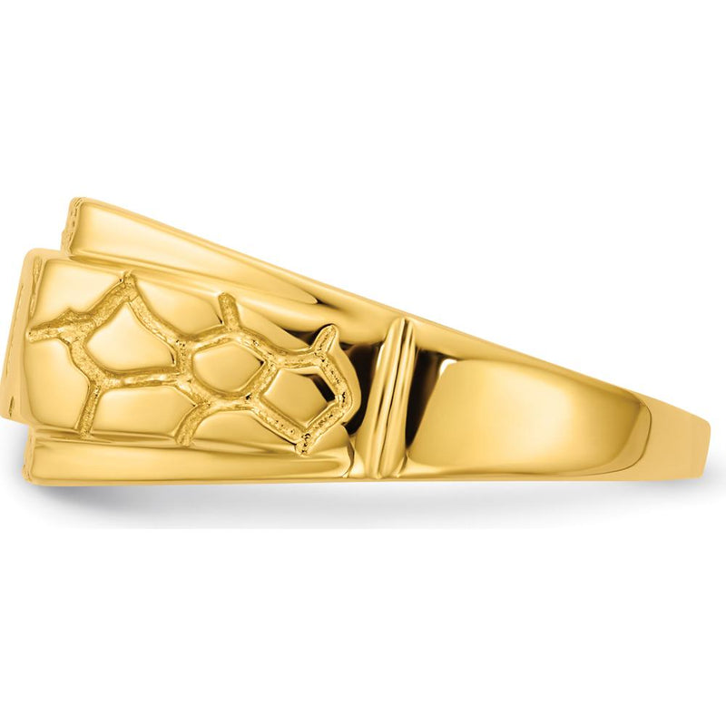 14K Yellow Gold Dad's Ring Mounting - Tapered Band Design by IBGoodman