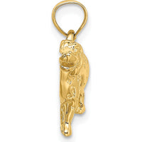 14K Yellow Gold Dalmatian Dog Charm with Textured Finish by Oro Pregiato