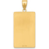 14K Yellow Gold Death Tarot Card Pendant with Polished and Textured Finish - 36mm Length by Oro Pregiato