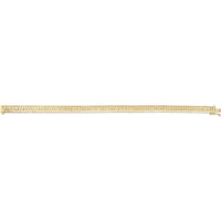 14K Yellow Gold Diamanté Flex Bracelet with Diamond-Cut Finish - 7" by Orozza Fine Jewelry