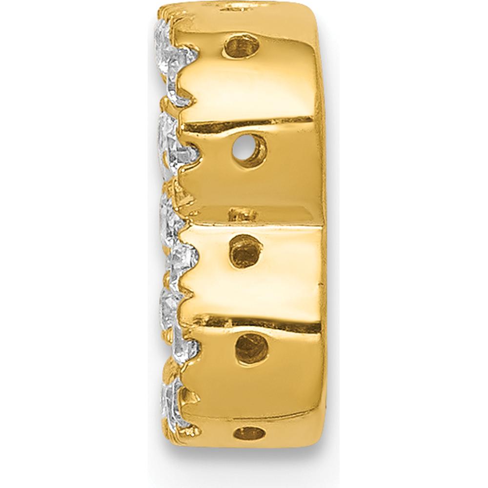 14K Yellow Gold Diamond "B" Initial Charm with 16 Round Diamonds - 0.16 Carat Total Diamond Weight by Oro Pregiato