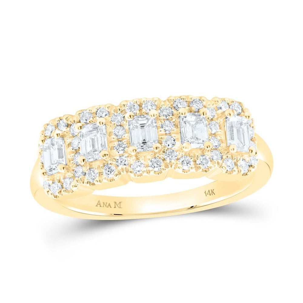 14K Yellow Gold Diamond Band - 1 Carat Total Diamond Weight