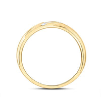 14K Yellow Gold Diamond Band Ring - 1/4 Carat Total Diamond Weight