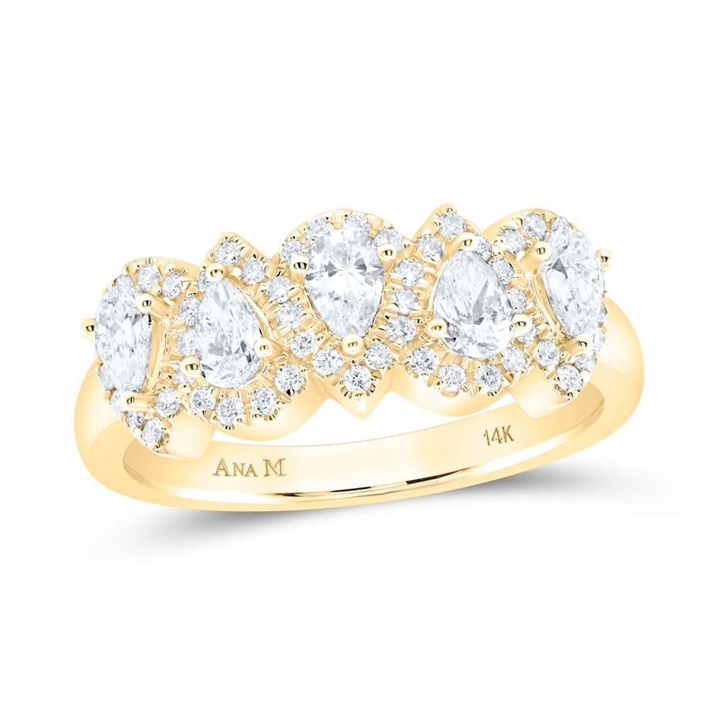 14K Yellow Gold Diamond Band Ring - 1 Carat Total Diamond Weight