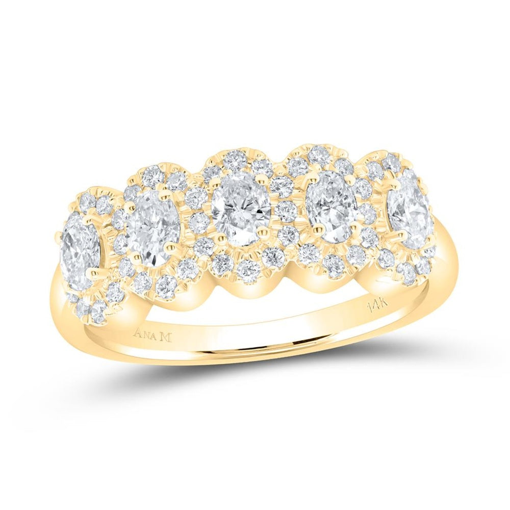 14K Yellow Gold Diamond Band Ring - 1 Carat Total Diamond Weight