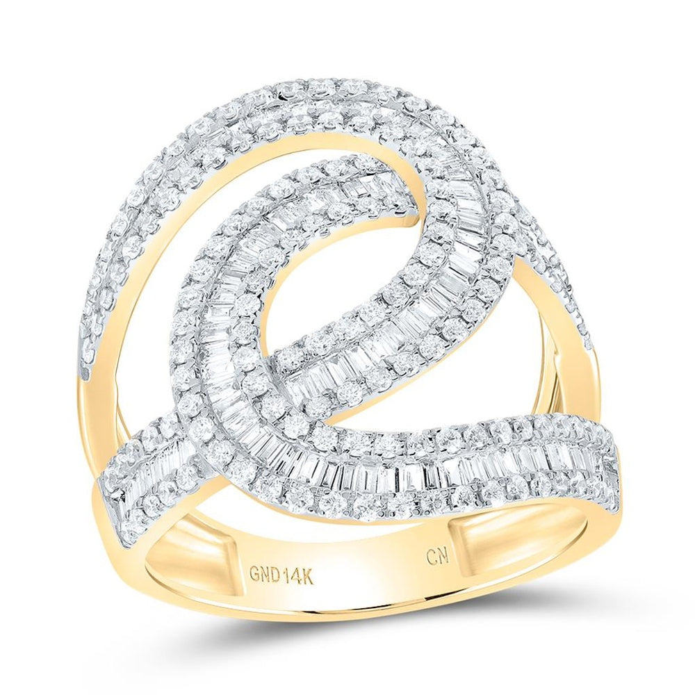 14K Yellow Gold Diamond Band Ring - 1 Carat Total Diamond Weight