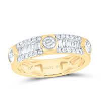 14K Yellow Gold Diamond Band Ring - 3/4 Carat Total Diamond Weight