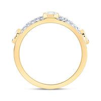 14K Yellow Gold Diamond Band Ring - 3/4 Carat Total Diamond Weight