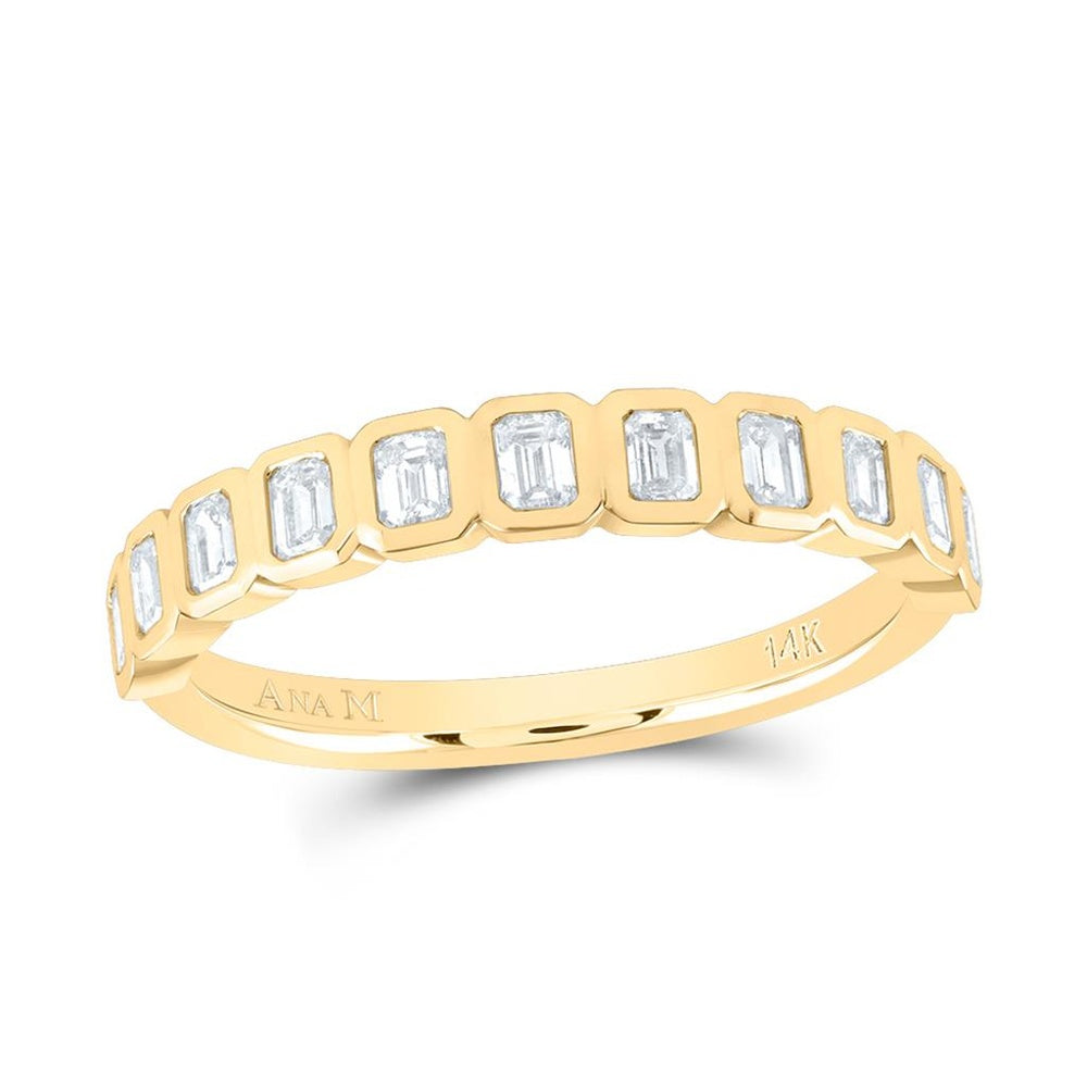 14K Yellow Gold Diamond Band Ring - 5/8 Carat Total Diamond Weight