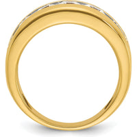14K Yellow Gold Diamond Band Ring with 1.20 Carats Total Round Faceted Diamonds by IBGoodman