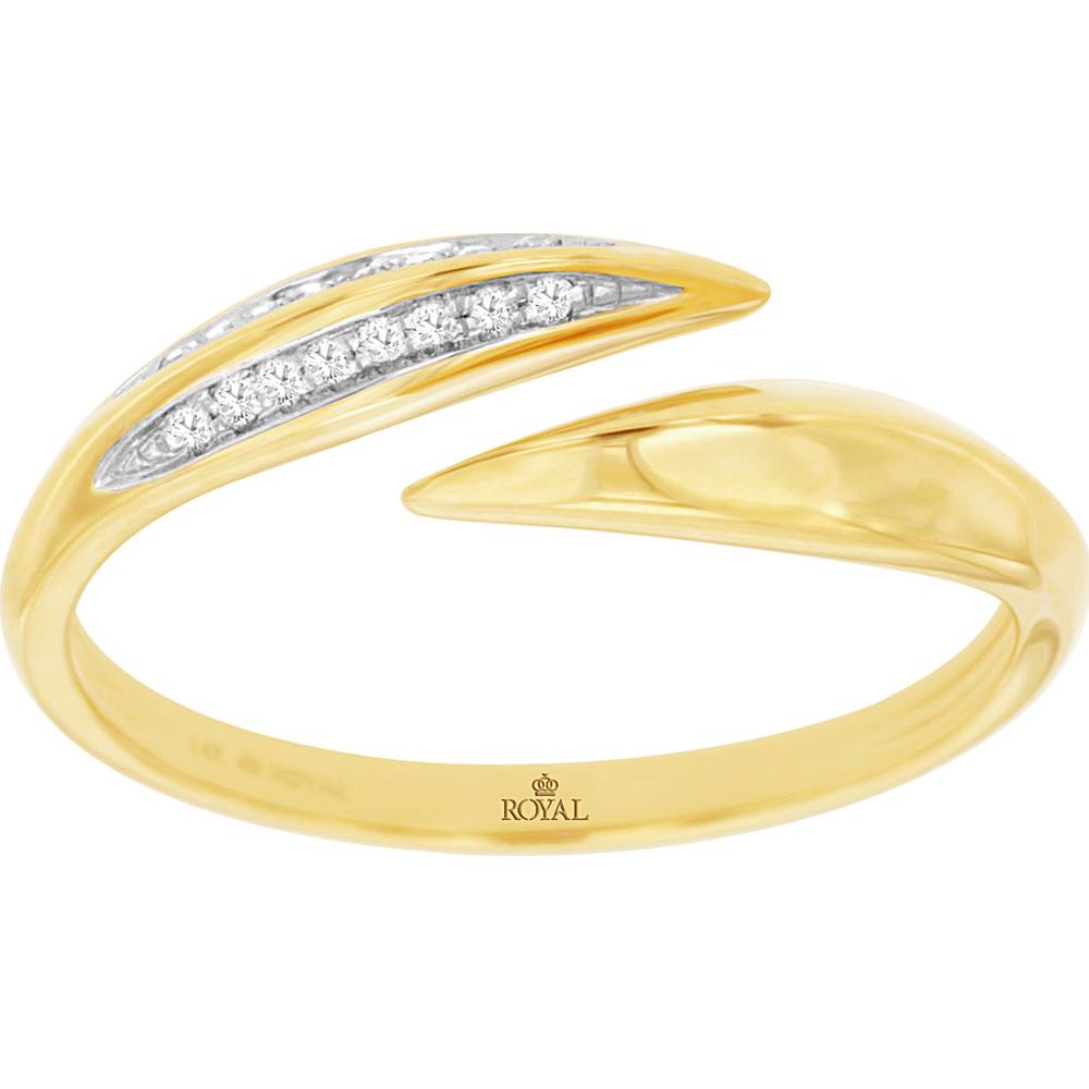 14K Yellow Gold Diamond Band Ring with Channel Set Diamonds - 0.05 Carats Total Diamond Weight