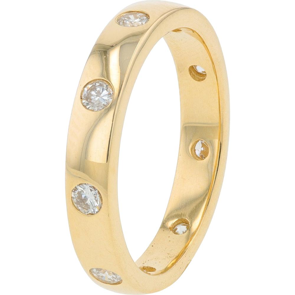 14K Yellow Gold Diamond Band with 0.53 Carat Total Diamond Weight