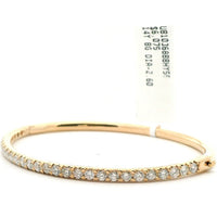 14K Yellow Gold Diamond Bangle with Round Brilliant Cut Diamonds - 2.60 Carat Total Diamond Weight by Auriventus