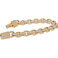 14K Yellow Gold Diamond Bracelet with Round Cut Diamonds - 20.00 Carats Total Diamond Weight