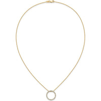 14K Yellow Gold Diamond Circle Necklace with 31 Round Diamonds - 0.465 Carat Total Diamond Weight by Oro Pregiato