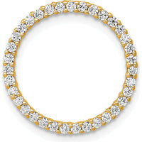 14K Yellow Gold Diamond Circle Pendant with 35 Round Diamonds - 1/3 Carat Total Diamond Weight by Oro Pregiato