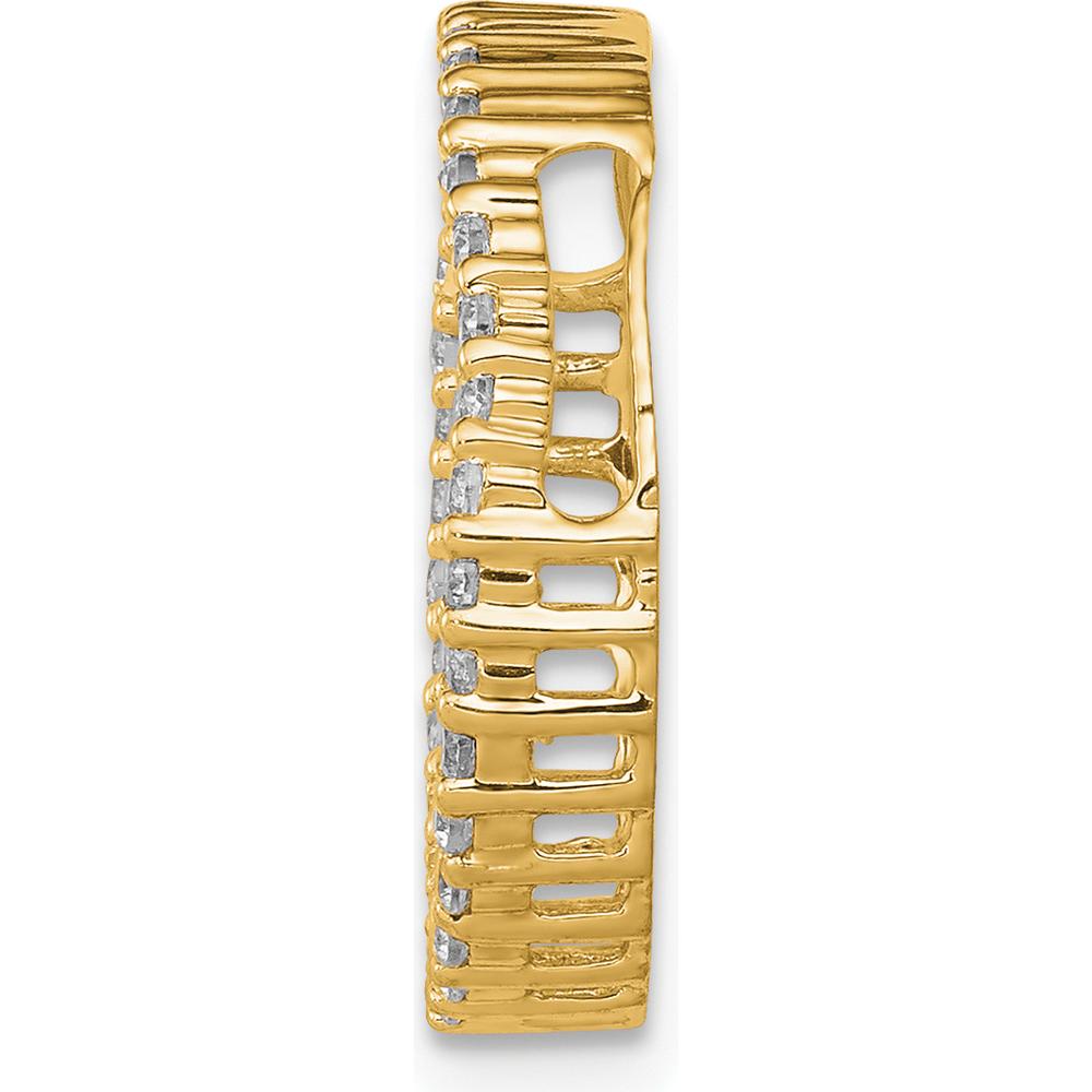 14K Yellow Gold Diamond Circle Pendant with 35 Round Diamonds - 1/3 Carat Total Diamond Weight by Oro Pregiato