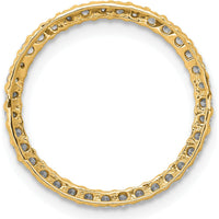14K Yellow Gold Diamond Circle Pendant with 35 Round Diamonds - 1/3 Carat Total Diamond Weight by Oro Pregiato