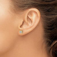 14K Yellow Gold Diamond Cluster Post Earrings - 0.09 Carat Total Diamond Weight by Monteluci Fine Jewelry