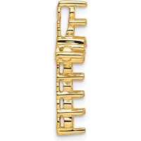 14K Yellow Gold Diamond Cross Chain Slide Mounting with 11 Round Diamonds - 2.8mm Each by Oro Pregiato