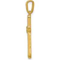 14K Yellow Gold Diamond Cross Pendant - 1/4 Carat Total Diamond Weight by Monteluci Fine Jewelry