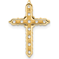 14K Yellow Gold Diamond Cross Pendant with 11 Round Diamonds - 2.86 Carat Total Diamond Weight by Monteluci Fine Jewelry