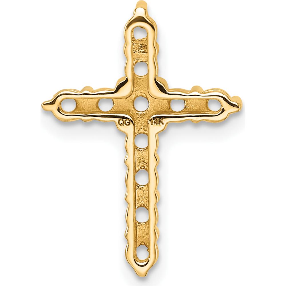 14K Yellow Gold Diamond Cross Pendant with 11 Round Diamonds - 2.86 Carat Total Diamond Weight by Monteluci Fine Jewelry