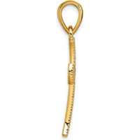 14K Yellow Gold Diamond Cross Pendant with 22 Brilliant Diamonds - 0.41 Carat Total Diamond Weight by Oro Pregiato