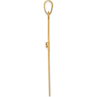 14K Yellow Gold Diamond Cross Pendant with Round-Cut Diamond - 0.03 Carat by Oro Pregiato