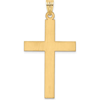 14K Yellow Gold Diamond Cross Pendant with Round-Cut Diamond - 0.03 Carat by Oro Pregiato