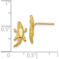 14K Yellow Gold Diamond-Cut Alligator Drop Earrings by 0