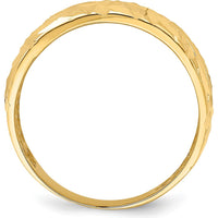 14K Yellow Gold Diamond-Cut Arrow Slash Domed Fashion Ring by 0