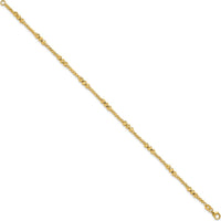 14K Yellow Gold Diamond-Cut Beaded 7.5" Bracelet by 0