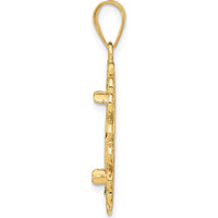 14K Yellow Gold Diamond-Cut Coin Bezel Pendant for 1/10 oz. American Eagle Coin - Polished Finish by Numis Coin Jewelry