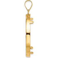14K Yellow Gold Diamond-Cut Coin Bezel Pendant for 1 oz. American Eagle Coin by Numis Coin Jewelry