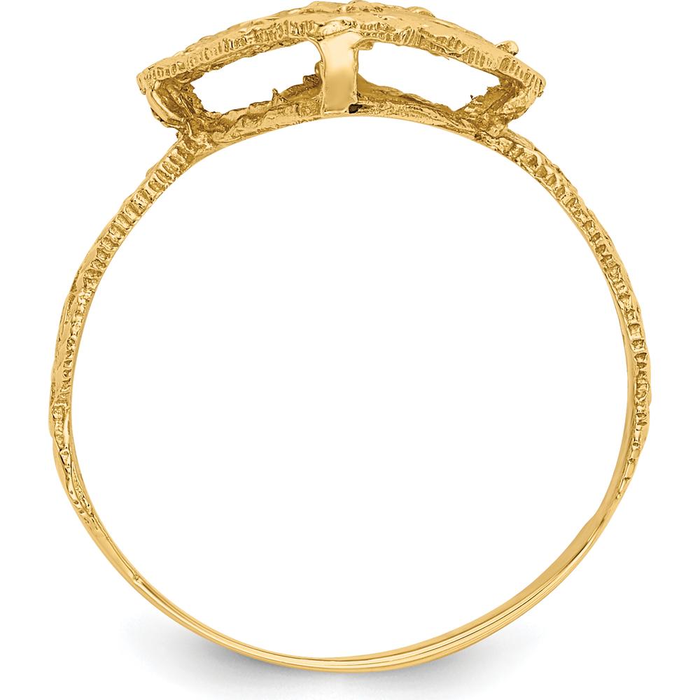 14K Yellow Gold Diamond Cut Filigree Fashion Ring - Elegant and Timeless Design by Oro Pregiato