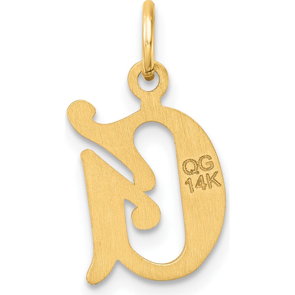 14K Yellow Gold Diamond-Cut "G" Initial Charm Pendant by Oro Pregiato