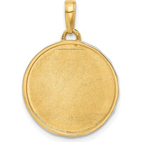 14K Yellow Gold Diamond-Cut “It’s A Girl!!!” Pendant with Rhodium Accents by Oro Pregiato