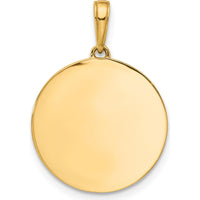 14K Yellow Gold Diamond-Cut "It's A Girl" Pendant with White Rhodium Accents by Oro Pregiato