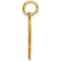 14K Yellow Gold Diamond-Cut Letter P Initial Charm - Personalized Jewelry by Oro Pregiato