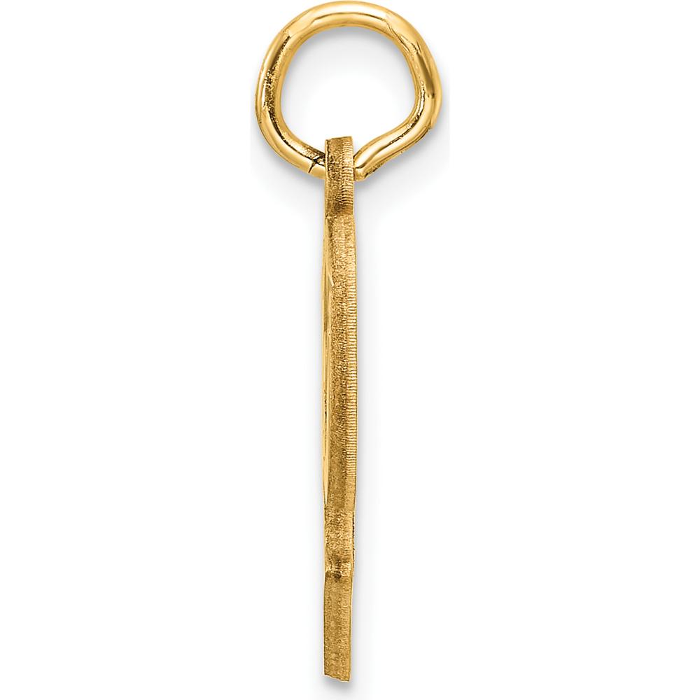14K Yellow Gold Diamond-Cut Letter P Initial Charm - Personalized Jewelry by Oro Pregiato