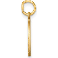 14K Yellow Gold Diamond-Cut "O" Initial Pendant - Personalized Charm by Oro Pregiato