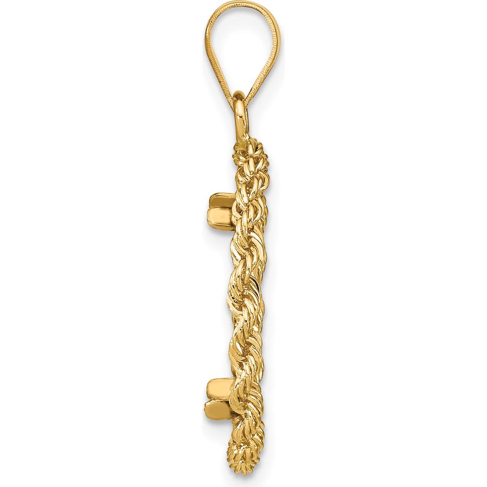 14K Yellow Gold Diamond-Cut Rope Coin Bezel Pendant for 1/10 oz. American Eagle Coin by Numis Coin Jewelry