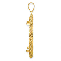14K Yellow Gold Diamond-Cut Rope Coin Bezel Pendant for 1 oz. American Eagle Coin by Numis Coin Jewelry
