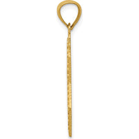 14K Yellow Gold Diamond-Cut Star of David Pendant - 32mm Length, 20mm Width by Oro Pregiato
