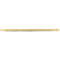 14K Yellow Gold Diamond Cut Woven Rapunzel Chain Bracelet - 7.25" by Orozza Fine Jewelry